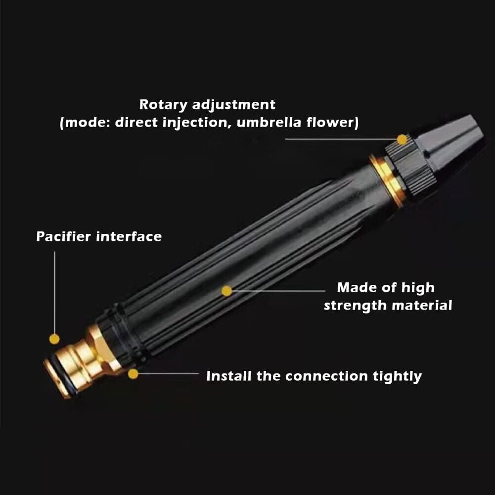 Water spray gun for Car Wash Bike Washing Gun for 1/2" Hose Pipe High Pressure Water Guns Nozzle Adjustable Car Washer Gun Brass Jet Water Spray Nozzle for Garden (Hose Nozzle With 3 Connecter) - Image 6 thumbnail