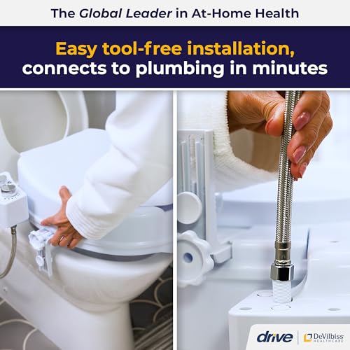 Image of Drive Medical PreserveTech Raised Toilet Seat with Bidet, Ambient Water