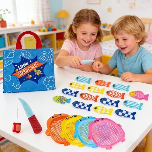 Jeu de pêche éducatif et puzzle interactif lavable pour maternelle - 6