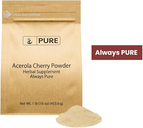 Miniatura 3 de Pure Original Ingredients Acerola Cherry Powder sin OMG, sin gluten, embalaje ecológico (1 libra)