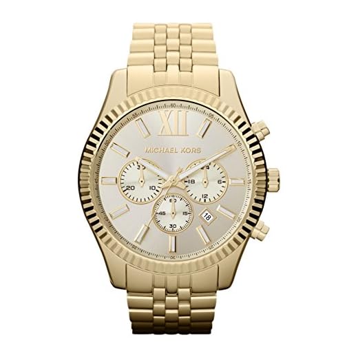 Michael Kors Lexington Gold-Tone Stainless Steel Watch MK8281