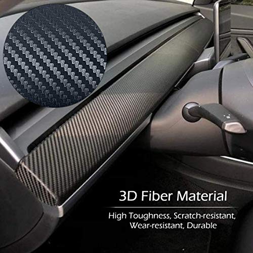 Image of Self Adhesive 4D Vinyl Carbon Fiber Textured Sheet Roll for Cars and Motorcycles, Interior /Exterior DIY Decoration | Black Carbon Fiber || (2 x 3 Ft, Carbon Wrap Film)