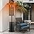 GRAND PATIO Outdoor Propane Heater with Wheels, 48,000 BTU Freestanding Mushroom 7' Powder Coated LP Patio Heater with protective cover, Graphite