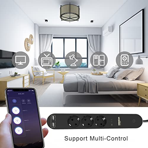 Ciabatta elettrica intelligente a 3 vie, con 2