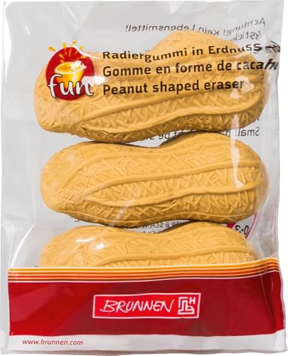 Gomme Peanut, 4cm x 1.5cm, Lot de 3