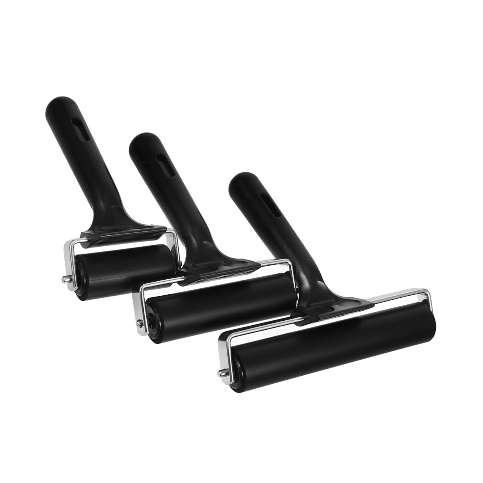 Rodillo para Manualidades 3 Piezas Negro de Goma para Grabado