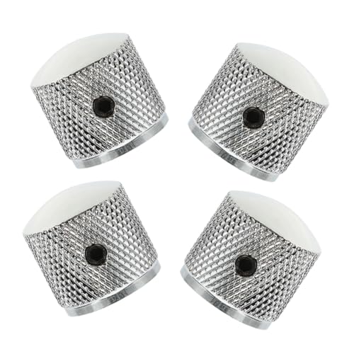 ibasenice Guitar Sound Knobs 4pcs Metal Volume Control Knobs for Electric Bass Design