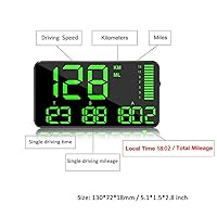 Vista 2 de Kingneed - Pantalla original universal de GPS con velocímetro y odómetro digital para automóvil, la velocidad aparece en entalla en millas por hora
