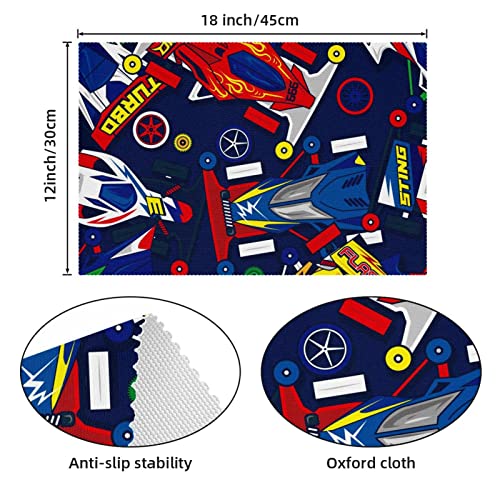 Mini sets de table bleu pour table à manger conviviale 4WD Toys antidérapants - 5