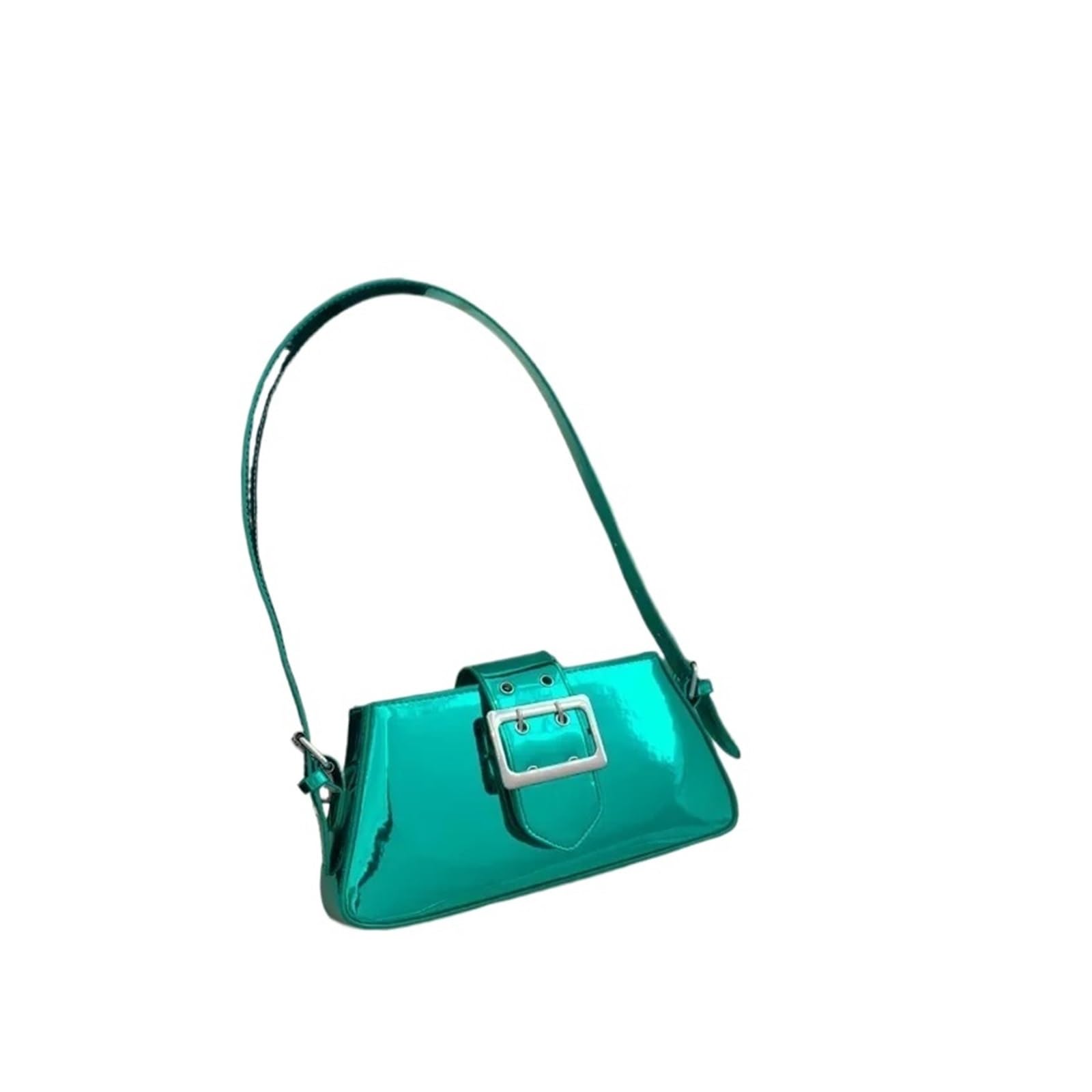 Bolso Bandolera Mujer Bolsos de mujer, diseño de bolso de hombro, bolso de piel brillante, bolso de fiesta, bolso de charol plateado