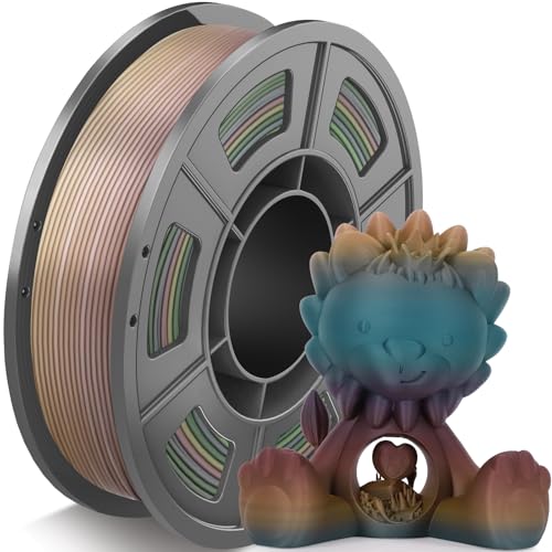 Image of Matte Rainbow PLA Filament 1.75mm, Multicolor Gradient 3D Printer Filament, Color Changing Filament 250g, Solar Horizon