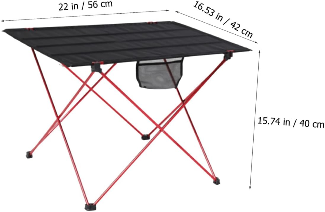 Uonlytech Portable Folding Camp Table Outdoor Small Aluminum Picnic Table Lightweight Carrying Bag for Camping Beach Hiking