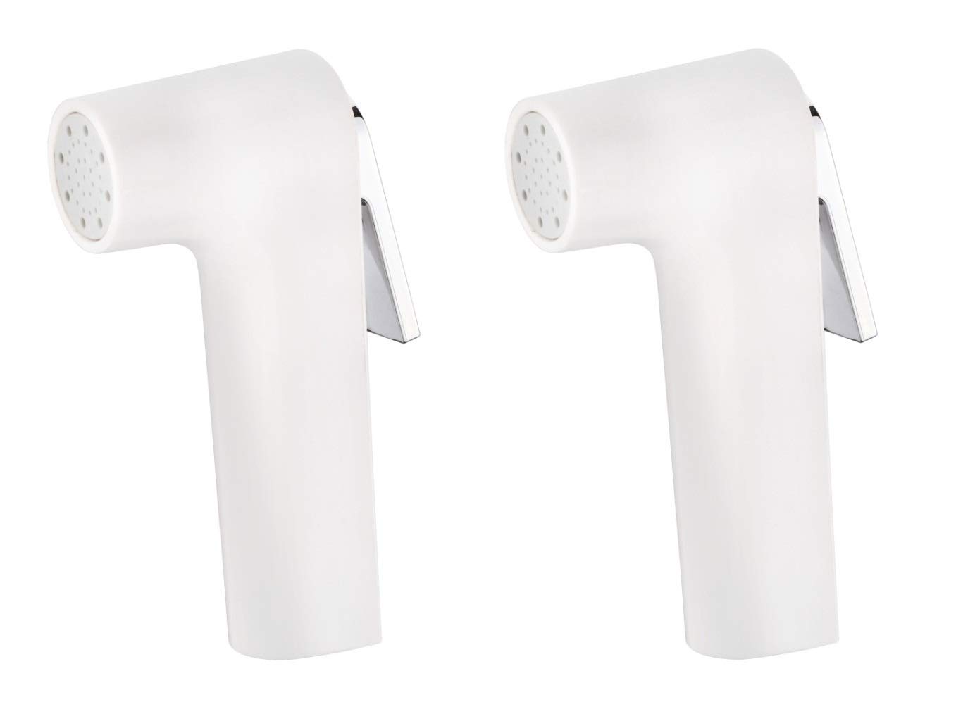 NEW WARE Jet Spray for Toilet - High Pressure ABS Health Faucet for Bathroom Handheld - White Finish - Jet Spray Shower Head Gun Only - Superior Performance in Low Water Pressure (Pack of 2)
