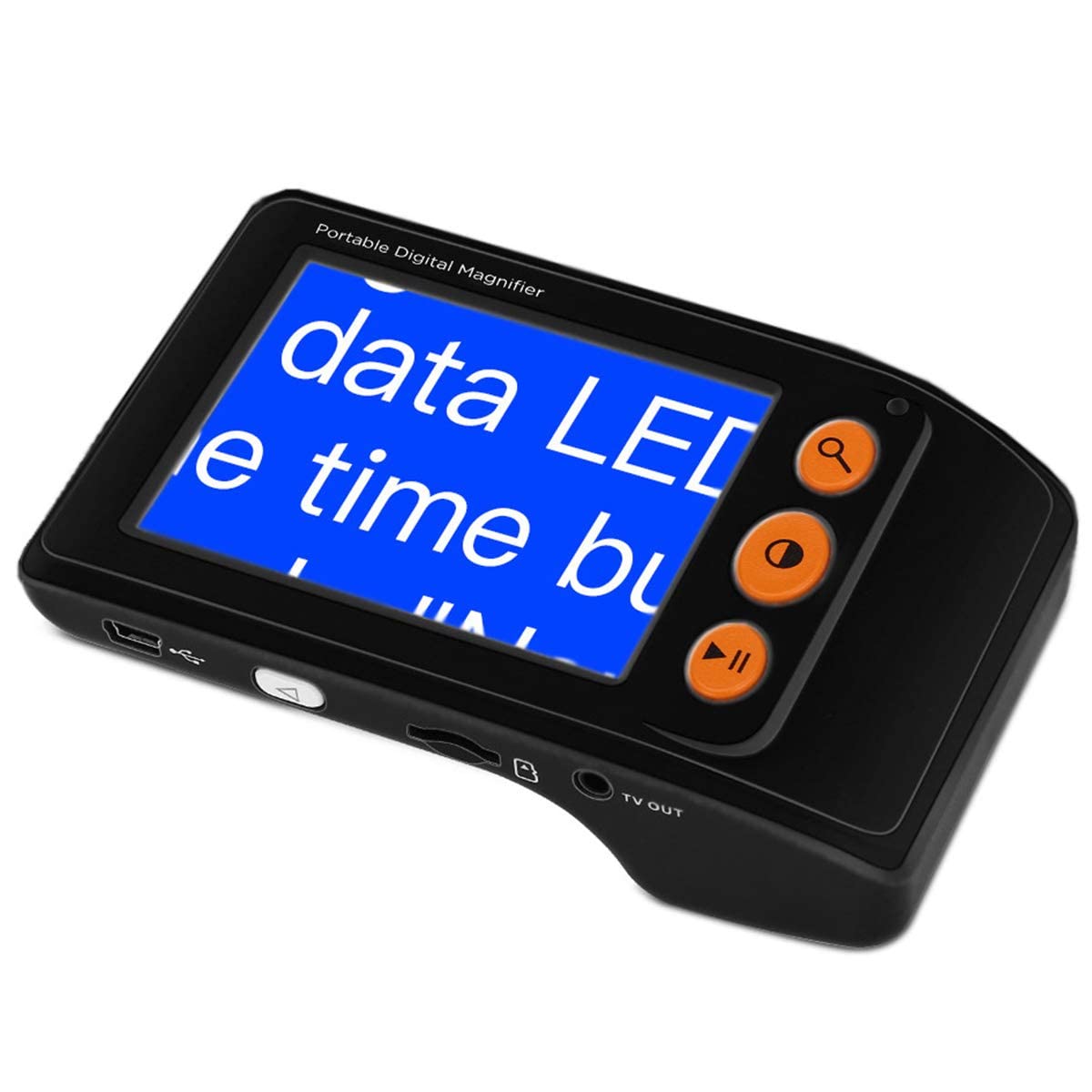 Przenośna lupa cyfrowa 3,5-calowa lupa cyfrowa Pomoc w czytaniu Okulary Ekran LCD dla osób o słabym wzroku Zoom 2x-25x Wideo Elektroniczna lupa do czytania, biżuterii, pierścionków i monet