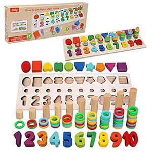 Felly Educatief speelgoed vanaf 1 2 3 4 5 jaar, puzzels kinderen houten speelgoed Montessori speelgoed, puzzelspel…