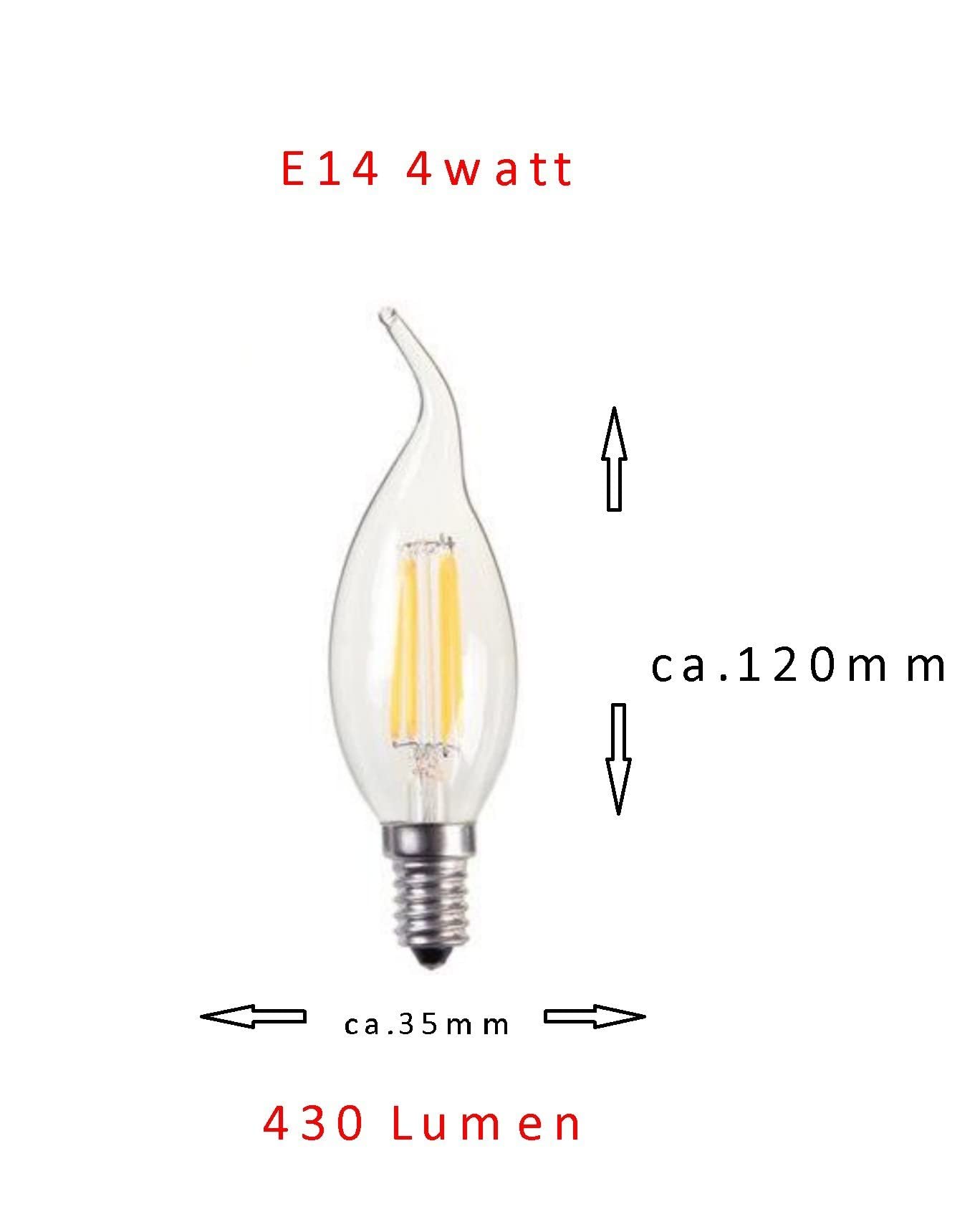 Dapo LED Kristall-Pendelleuchte Ravenna 5 flammig Kronleuchter Decken-Esszimmer-Lampe E14-4Watt