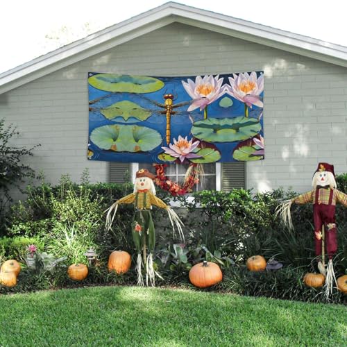 MINDBBDFJ Dragonfly Painting Print Banners And Signs For Outdoor/Indoor,Personalized Banner Customizable Parties Halloween Banner (180x90cm)3