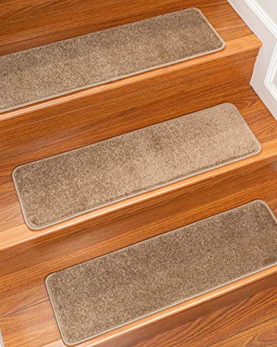 Natural Area Rugs Dark Beige Canyon DIY Pet Friendly Polyester Carpet Stair Treads/Rugs 9 x 29 (13)