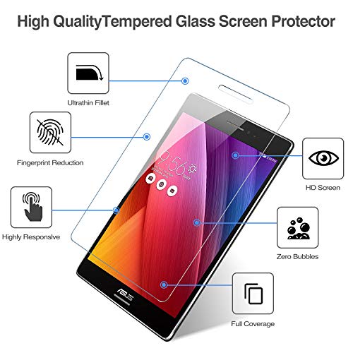 JOTO ASUS ZenPad S 8.0 Z580C Screen Protector Film (2015 ASUS ZenPad Z580C, Z580CA, S8.0) Ultra Crystal Clear (Invisible) Screen Guard for ASUS ZenPad S 8.0 Z580C