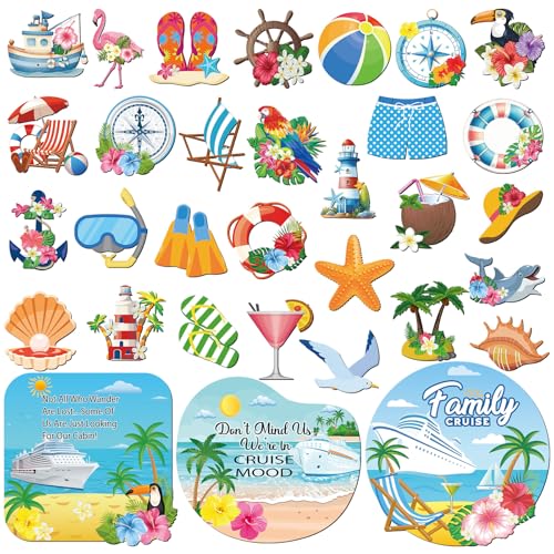 Magnetos decorativos de 32 piezas para puerta temática de crucero
