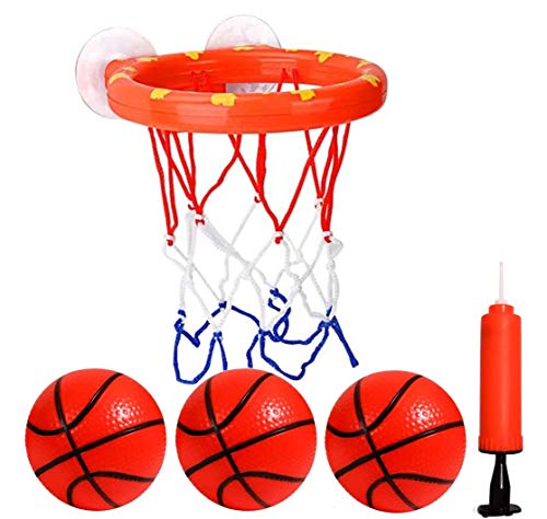 CYFIE Mini Basketballkorb, Mini Basketball Set mit 3 Basketbälle und 1pcs Luftpumpe, Kinder Basketball Brett mit Saugnapf Spielzeug Freizeit Sport mit Ball für Büro, Schlafzimmer, Badezimmer