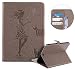Produktbild Surakey kompatibel mit Samsung Galaxy Tab A 9.7 SM-T550/SM-T555 Hülle Smart Case Cover Leder Tasche Brieftasche Schutzhülle,Mädchen Katze PU Lederhülle Flip Wallet Case im Bookstyle,Grau