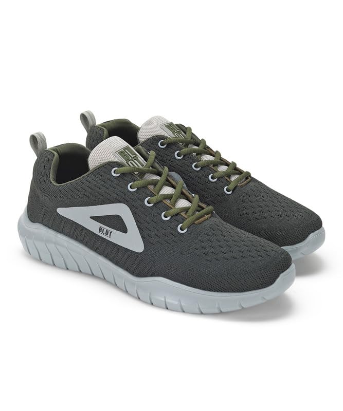 PARAGON PUK1230G Mens Olive Green Sports Shoes | Stylish Design, Comfortable Cushioned Insole, Lace up and Sturdy Grip | Ideal for Daily Runs, Walking, Gym and Sports (B0CK5SQ6ZK) Amazon Price History, Amazon Price Tracker