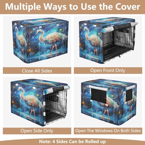 Housse de cage imperméable chien chat bleu autruche art de l'espace