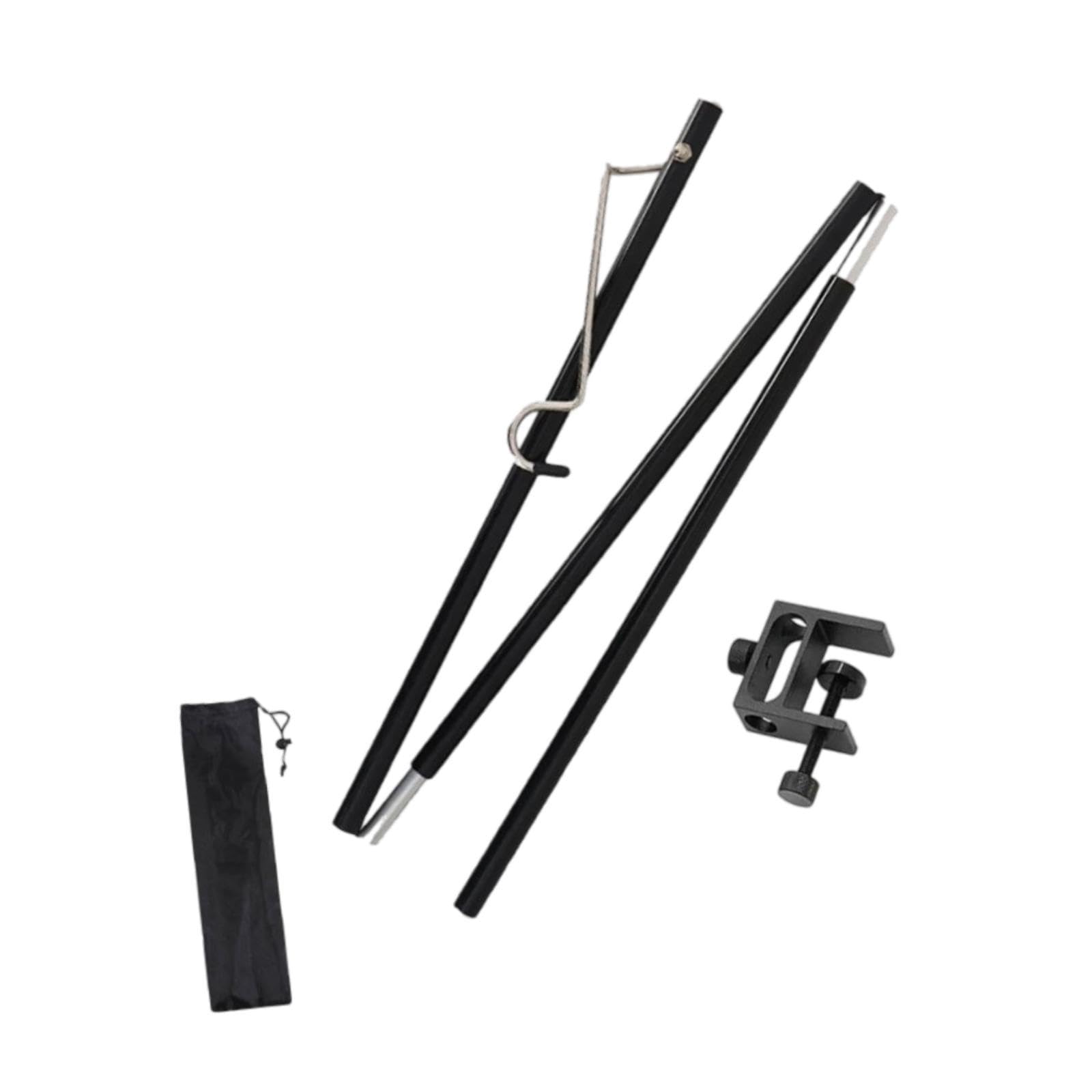 QSTDGVPW Camping Lantern Stand Hanging Light Holder Desktop Lightweight Folding Lamp Stand Lamp Pole for Travel Garden BBQ Outdoor, Single Hook