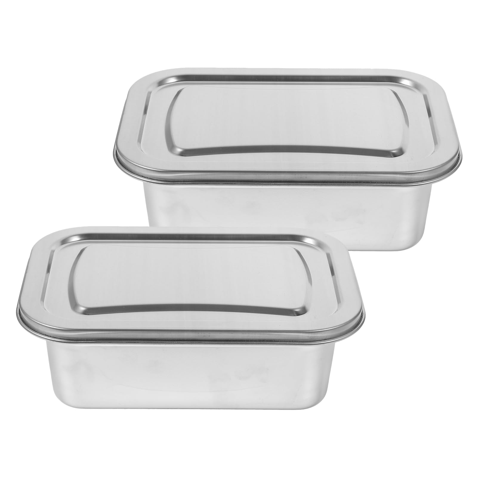 Edelstahl Eiscremebehälter mit Deckel 1600 Ml Luftdichte Gefrierbox für Selbstgemachtes Eis Wiederverwendbarer Lebensmittelbehälter für Kühlschrank und Reise