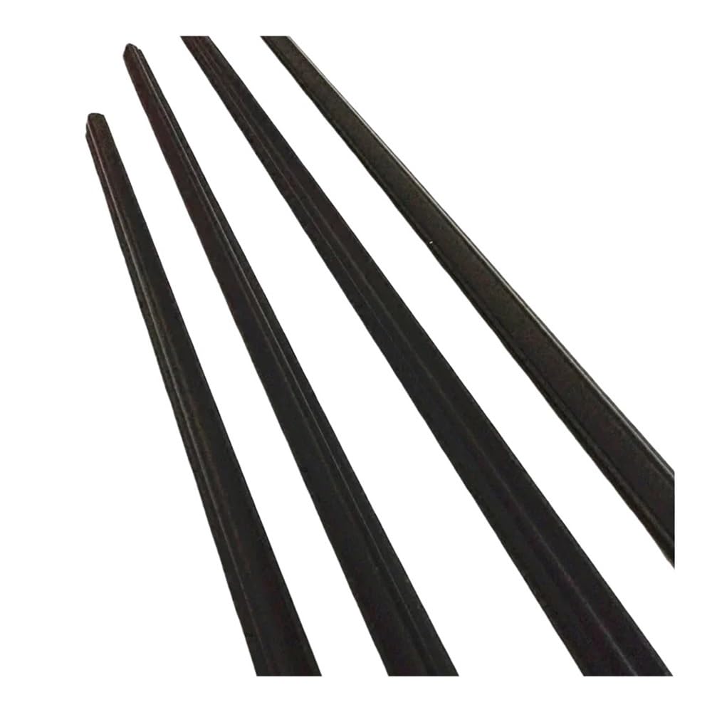 Ylrng A Sets (4Pcs) Black Weatherstrip Window Moulding Trim Seal Belt For Corolla 2003-2013 Outer Window Glass Seal Belt(A Sets (4Pcs) Black)