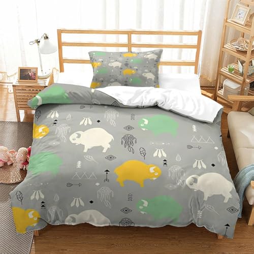 Housse de couette bovins alpins en microfibre douce imprimé HD