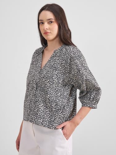 Image of Tokyo Talkies Women Tops for Woman|Women Oversized Fit Crop Top Shirt|Comfortable Premium Korean Button Down | Workwear Top for Office & Casual Outfit