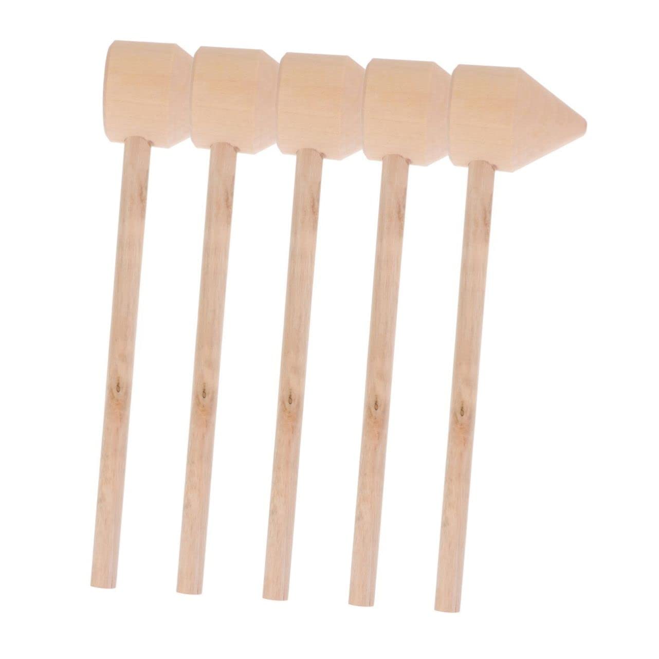 Gogogmee Toy Hammers for Toddlers 5pcs Wood Hammer Set Mini Mallets for Boys and Girls Promotes Dexterity