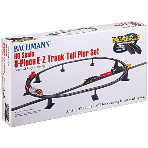 Bachmann Trains 8 PC. E-Z TRACK TALL PIER SET - HO Scale Cover