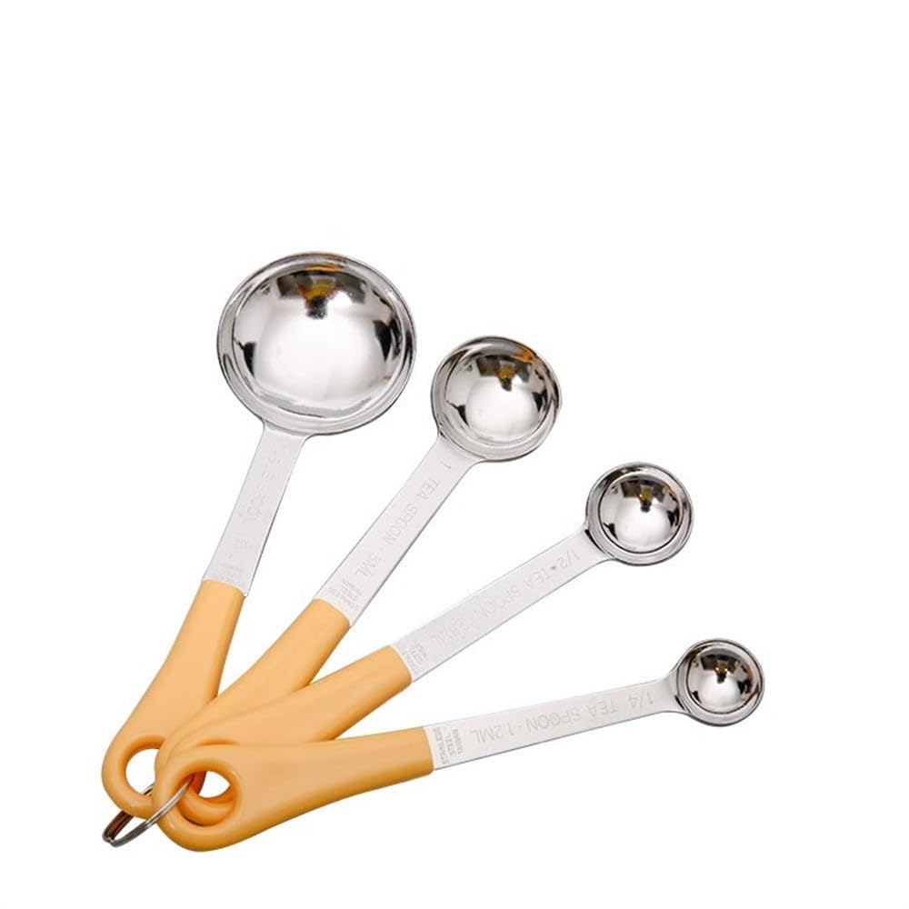 Cuillère Doseuse Lot de 4 ustensiles cuisson en acier inoxydable avec cuillère graduée pour Mesurer