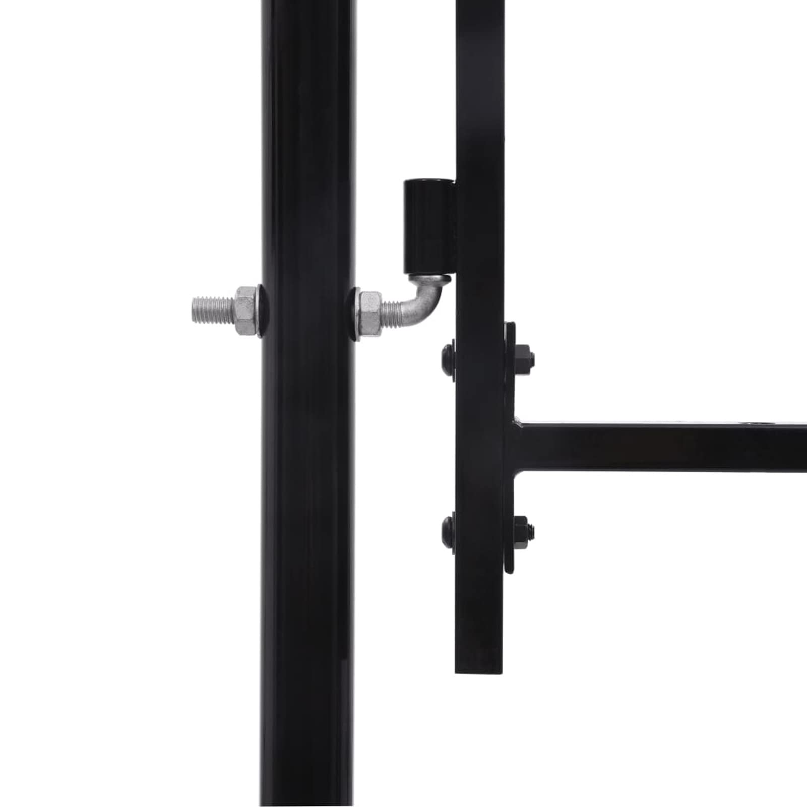 ShGaxin Cancela de Valla Doble Puerta con Puntas, Puertas Metalicas Exterior, Puerta Jardin, Valla De Jardin, Puerta De Jardín, Acero Negro 3x1,75 m