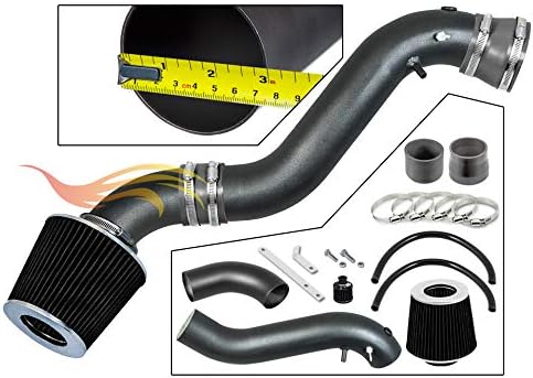 MATTE BLACK PIPE GRAY - SHORT RAM INTAKE Compatible For CHEVY TRAILBLAZER/GMC ENVOY ASI-CH-AR19GYB