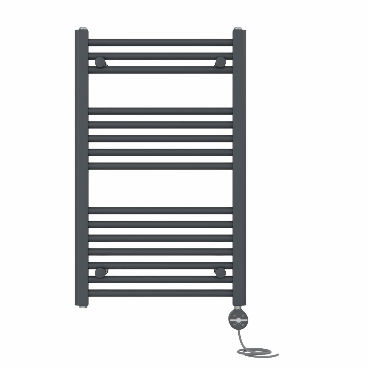 NRG Prefilled Straight Towel Rail Anthracite 800x500mm 400W Touch LCD
