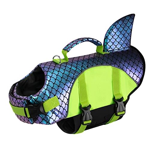 SlowTon Chaleco Salvavidas para Perros - Chaleco Salvavidas Shark con Alta flotabilidad, Salvavidas Reflectante para Perros pequeños, medianos y Grandes para natación, canotaje y Piscina