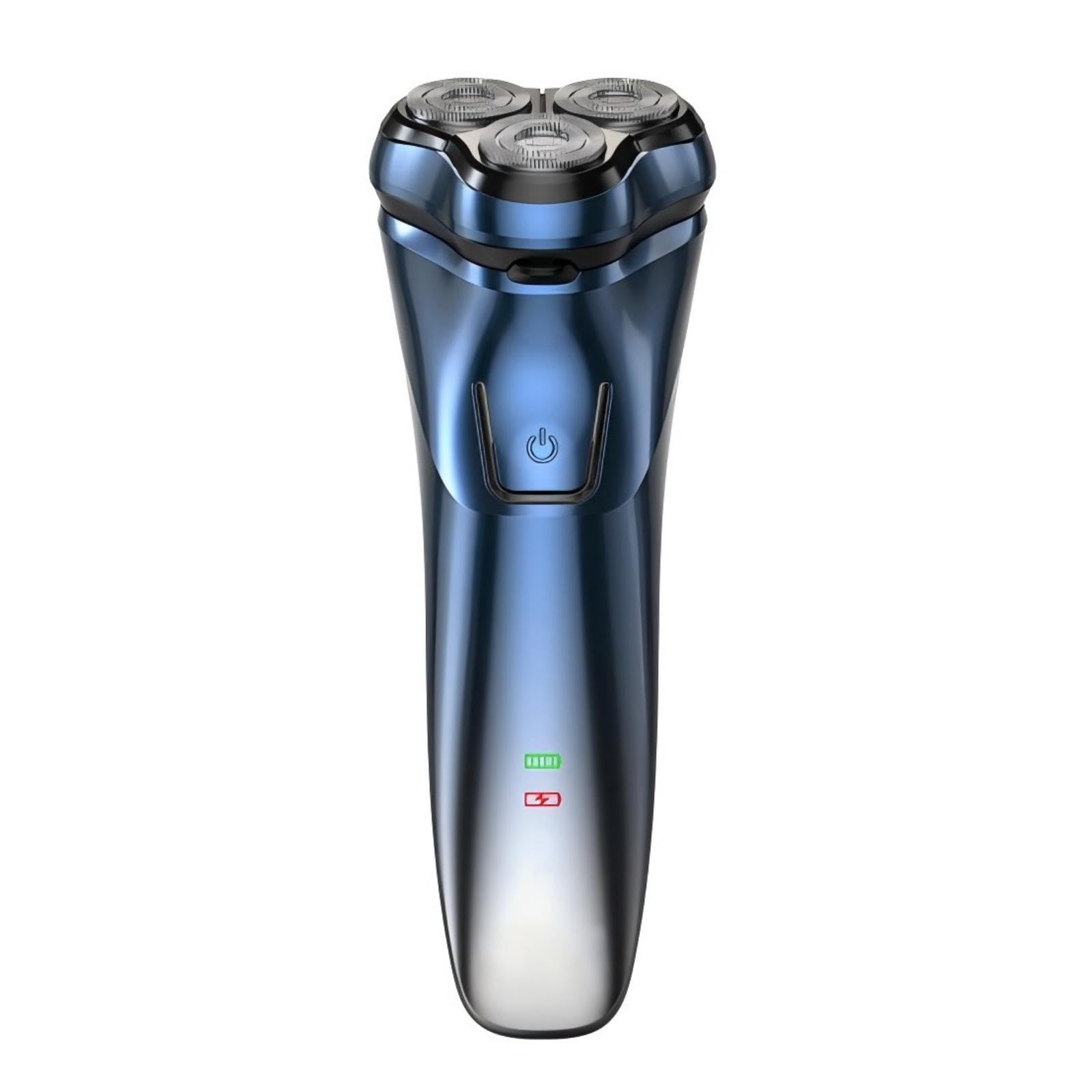 Herrenrasierer V1 Pro – Ultra-präzise 4D-Klingen und integrierter Trimmer, elektrischer Folienrasierer, Nass & Trocken Rasur, Hautschonend (Blau)