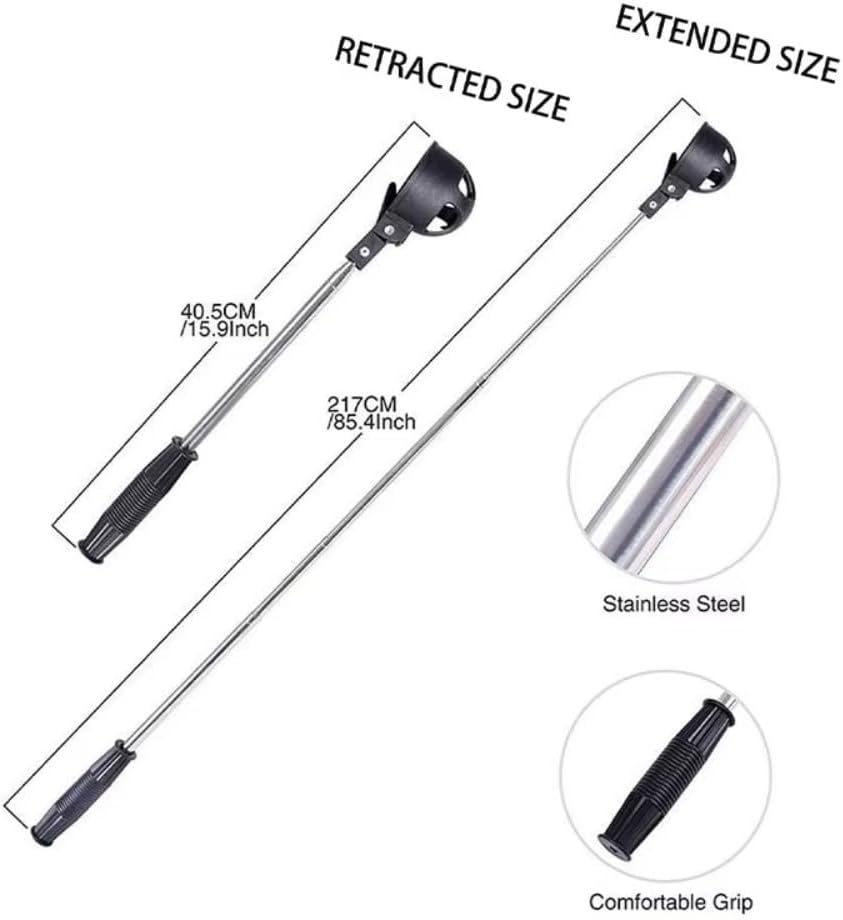 Golf Ball Retriever 3pcs Retractable Golf Ball Picker 8 Sections Portable Tools Stainless Steel Upper Training Aids for Men Women