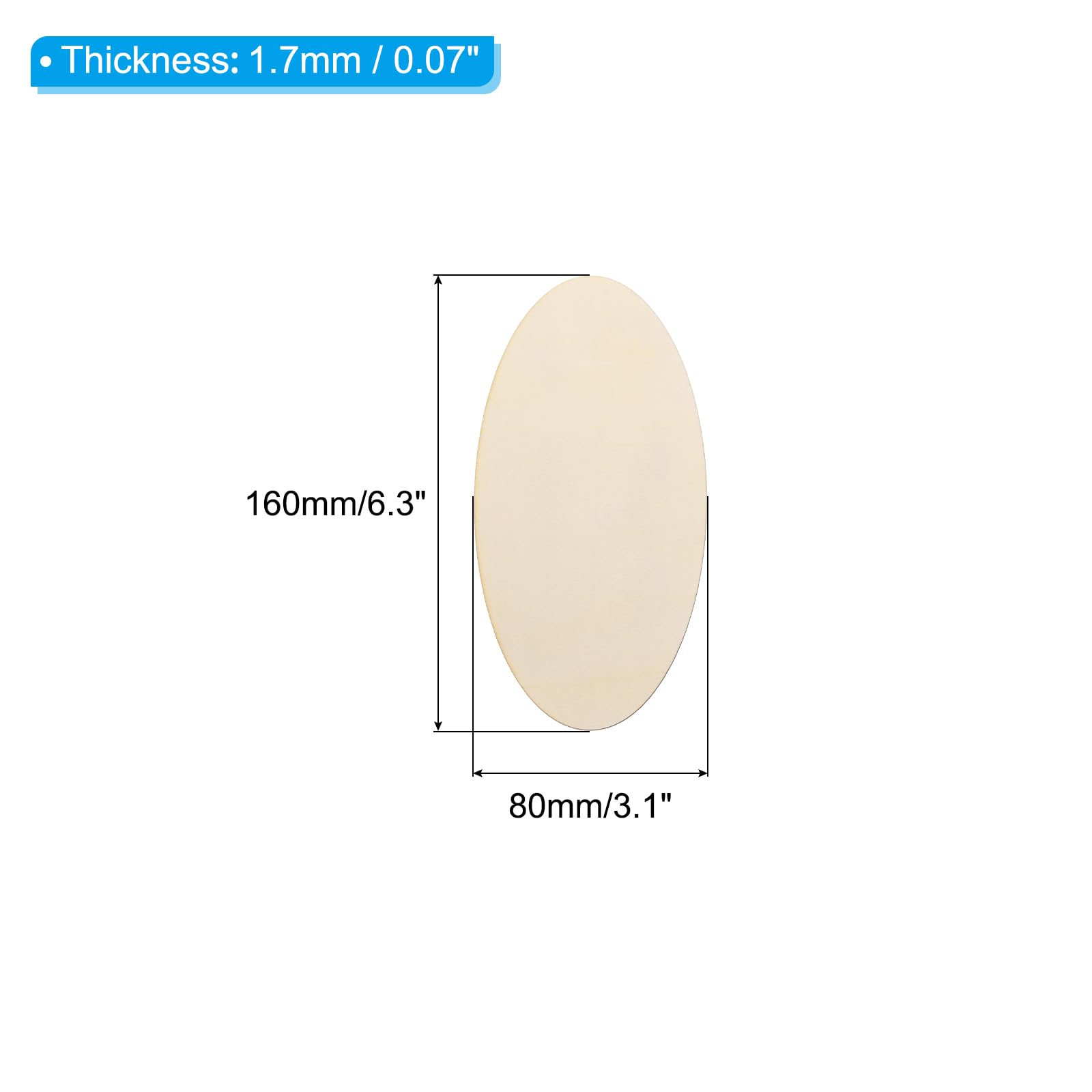 PATIKIL 160x80mm Wood Pieces - Image 2