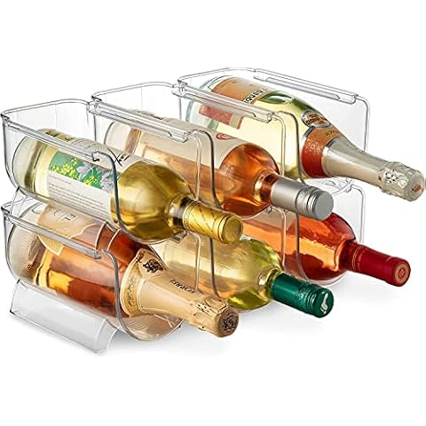 AIQII 2 Stück Weinregal Stapelbar Flaschenregal aus Kunststoff Weinflaschenhalterung Weinflaschen Halterung Flaschenablage Cover