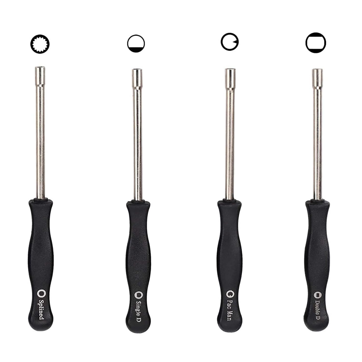 Hippotech Pack of 4 Carburetor Adjustment Tool for 2 Cycle Engine Trimmer Chainsaw Brushcuter Blower Splined/Pac Man/Single D/Double D