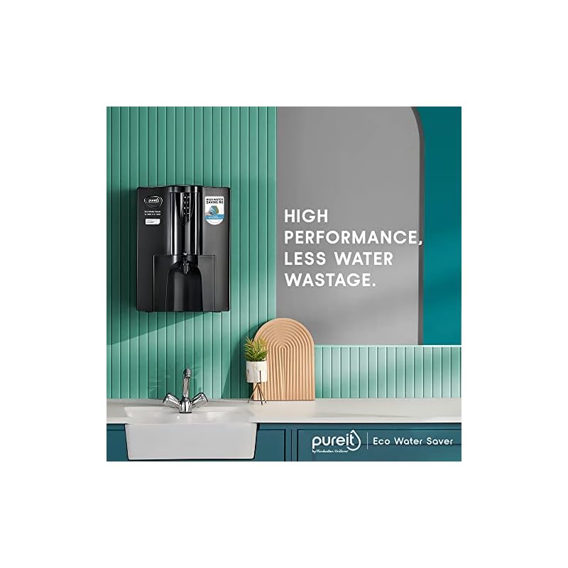 HUL Pureit Eco Water Saver Mineral RO+UV+MF AS wall mounted/Counter top Black 10L Water Purifier - Image 3