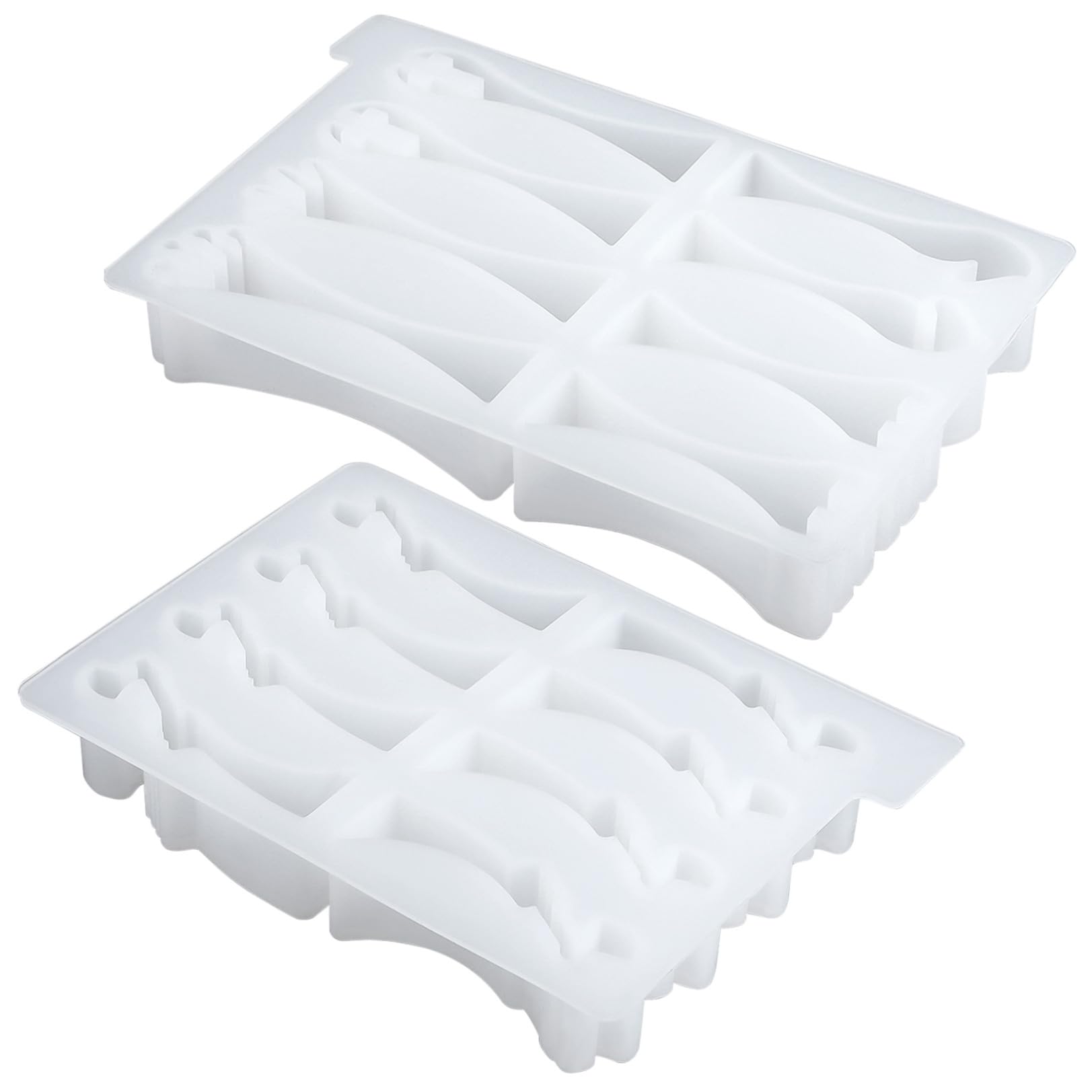 Ciieeo 2 Pezzi Stampi in Silicone per Resina Epossidica a Forma di Pezzi di Scacchi Chiari, Flessibili e Facili da Staccare, per Creazioni Fai-da-te