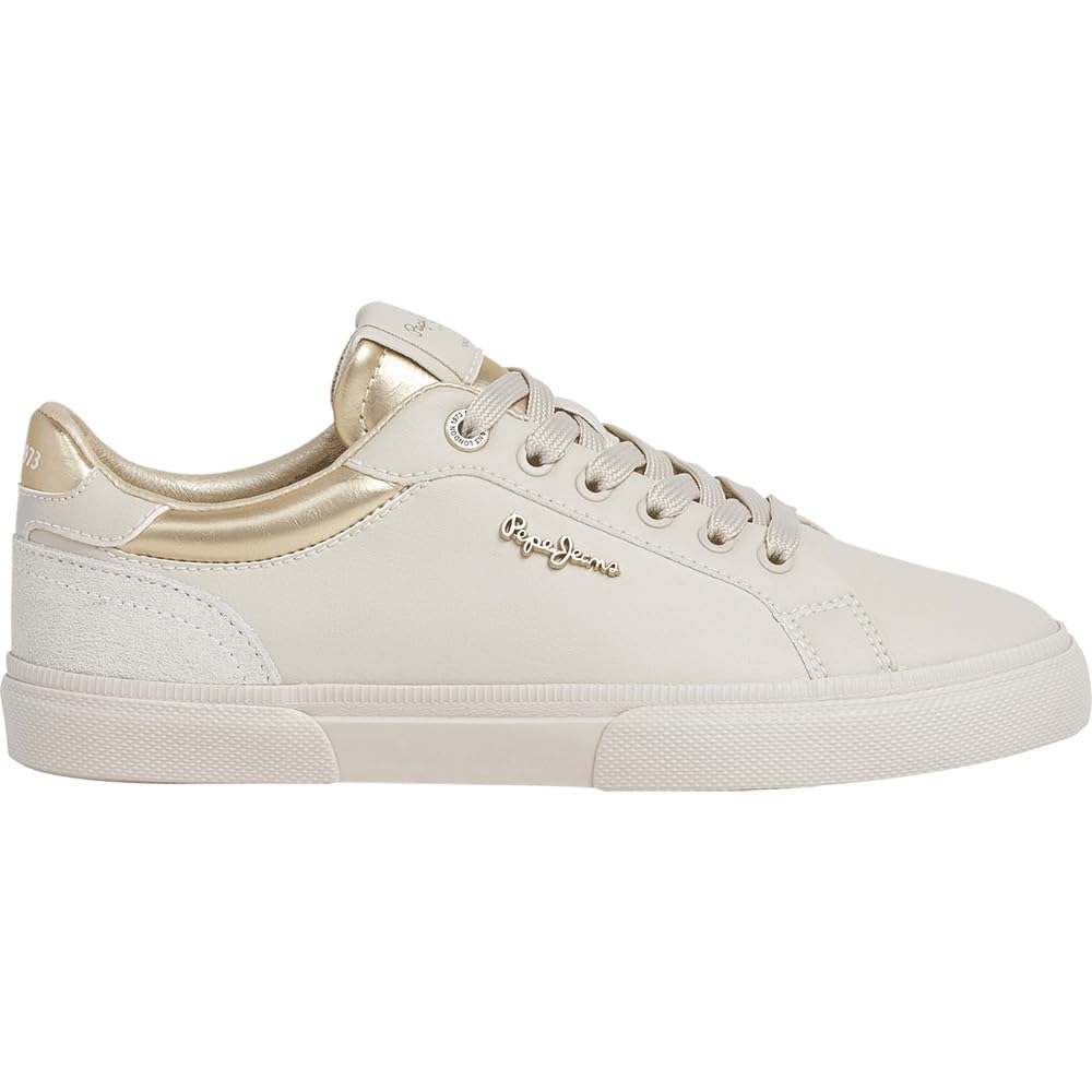 Pepe Jeans Women's Kenton Court W Sneak, Yellow (Golden), 5
