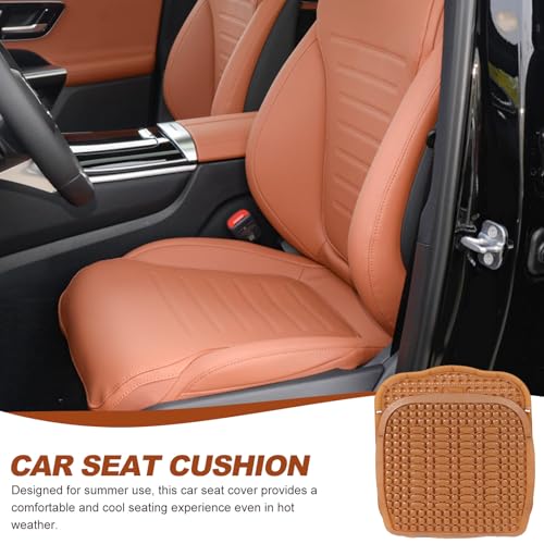 Cojín para asiento de coche de verano en marrón: viaja fresco, cómodo y con estilo 3