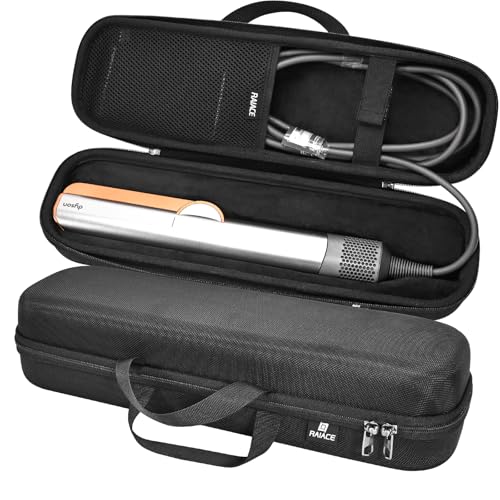 Custodia rigida compatibile con la piastra Dyson Airstrait borsa portaoggetti da viaggio. in vendita solo la custodia - Nero